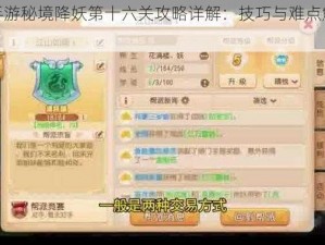 梦幻西游手游秘境降妖第十六关攻略详解：技巧与难点解析助你轻松通关