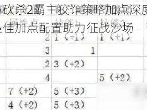 骑马与砍杀2霸主狡诈策略加点深度解析：掌握最佳加点配置助力征战沙场