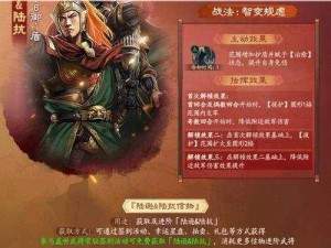 三国志战棋版一夫当关战法效果深度解析：战略核心之技能揭秘