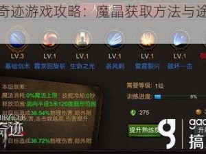 全民奇迹游戏攻略：魔晶获取方法与途径解析