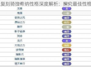 口袋妖怪复刻骑拉帝纳性格深度解析：探究最佳性格选择之道