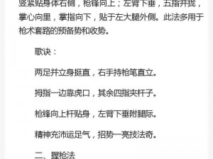 江湖枪法心法的奥秘与实战解析