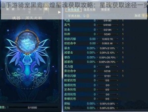 寻仙手游骑宠黑鸾幽煌星魂获取攻略：星魂获取途径一览揭秘