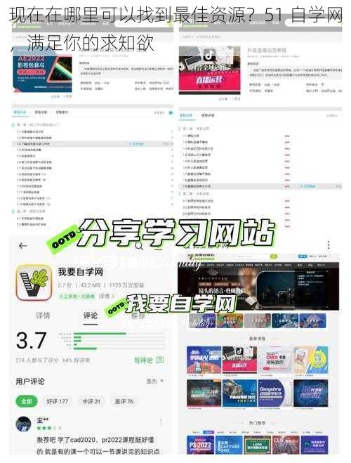 现在在哪里可以找到最佳资源？51 自学网，满足你的求知欲