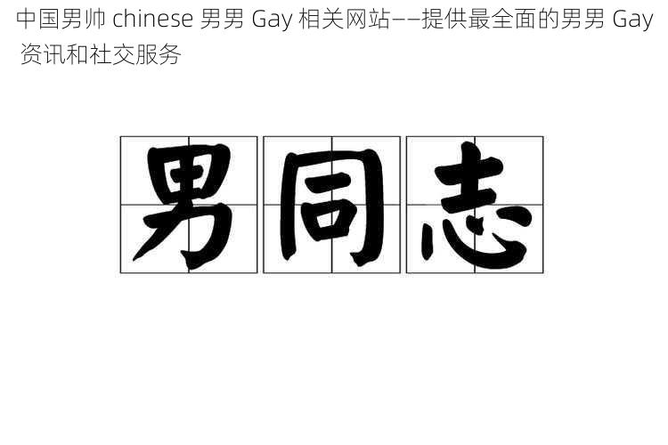 中国男帅 chinese 男男 Gay 相关网站——提供最全面的男男 Gay 资讯和社交服务