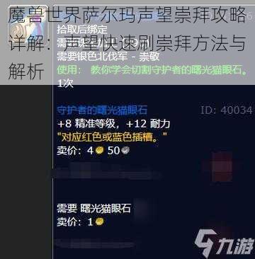 魔兽世界萨尔玛声望崇拜攻略详解：声望快速刷崇拜方法与解析