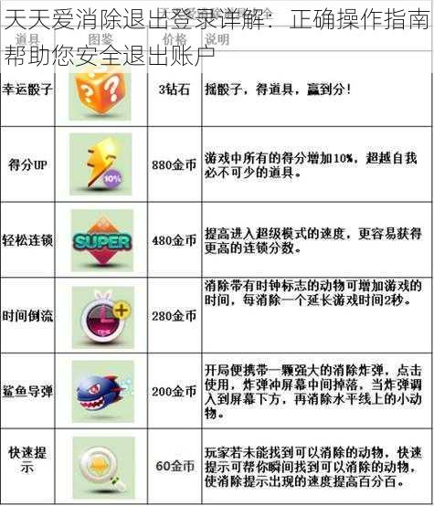 天天爱消除退出登录详解：正确操作指南帮助您安全退出账户