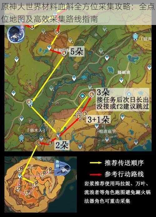 原神大世界材料血斛全方位采集攻略：全点位地图及高效采集路线指南