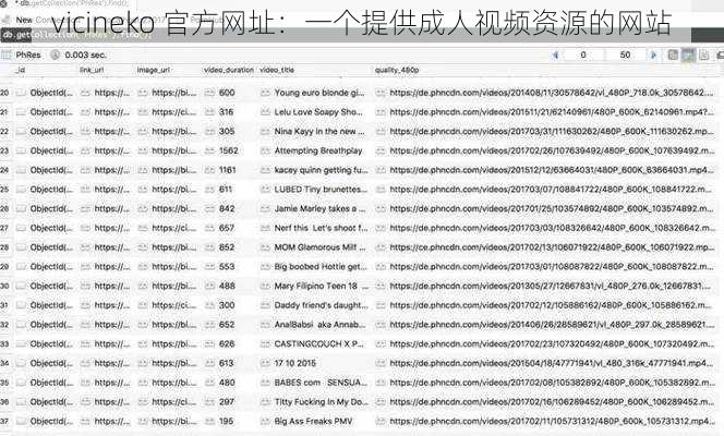 vicineko 官方网址：一个提供成人视频资源的网站