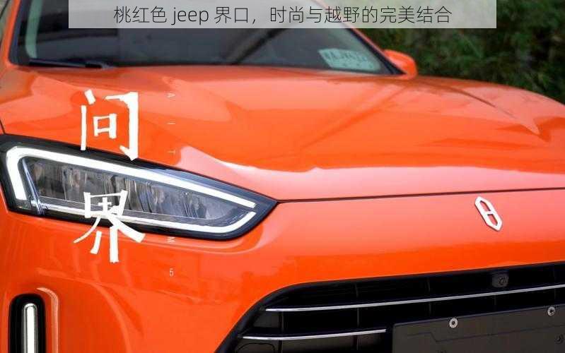 桃红色 jeep 界口，时尚与越野的完美结合