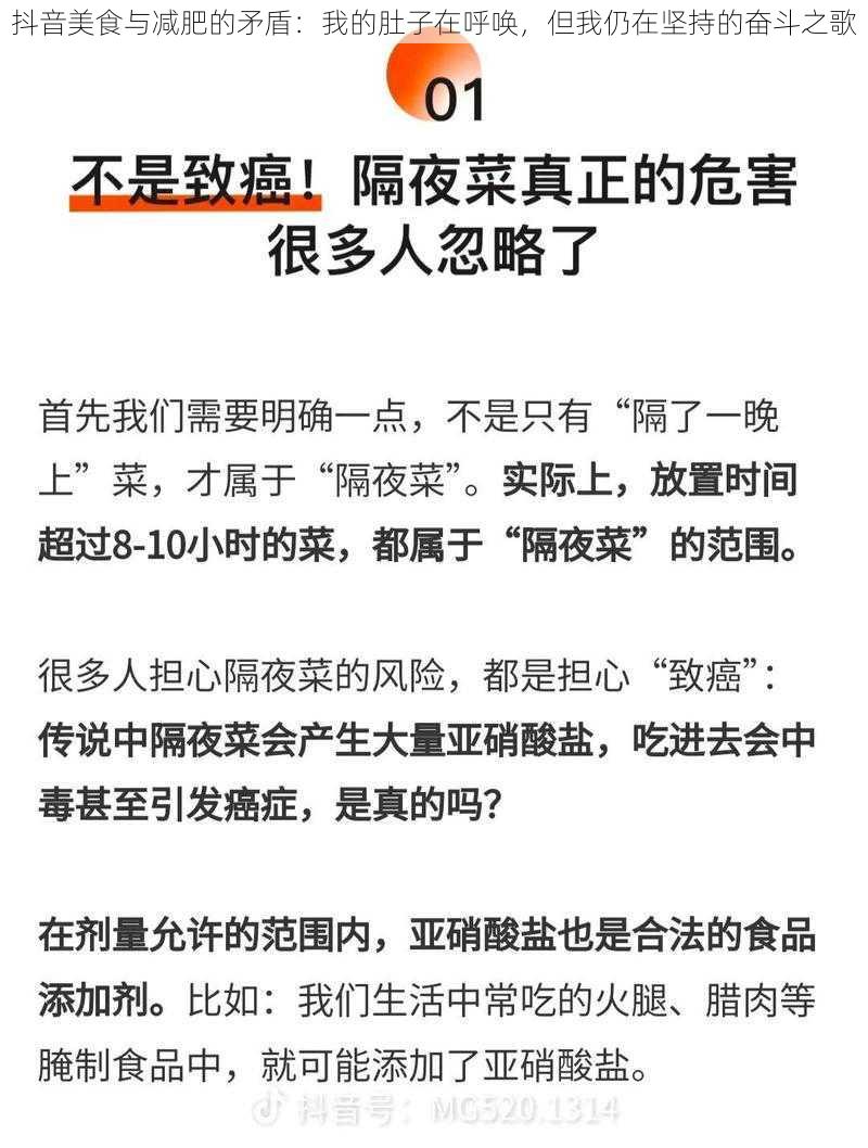 抖音美食与减肥的矛盾：我的肚子在呼唤，但我仍在坚持的奋斗之歌