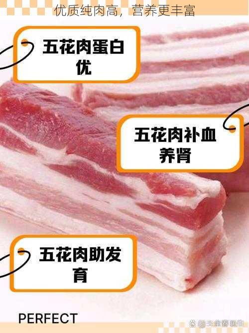 优质纯肉高，营养更丰富