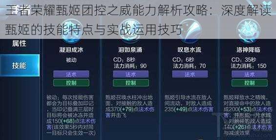 王者荣耀甄姬团控之威能力解析攻略：深度解读甄姬的技能特点与实战运用技巧