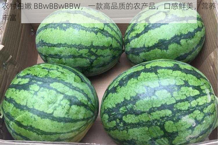 农村白嫩 BBwBBwBBW，一款高品质的农产品，口感鲜美，营养丰富