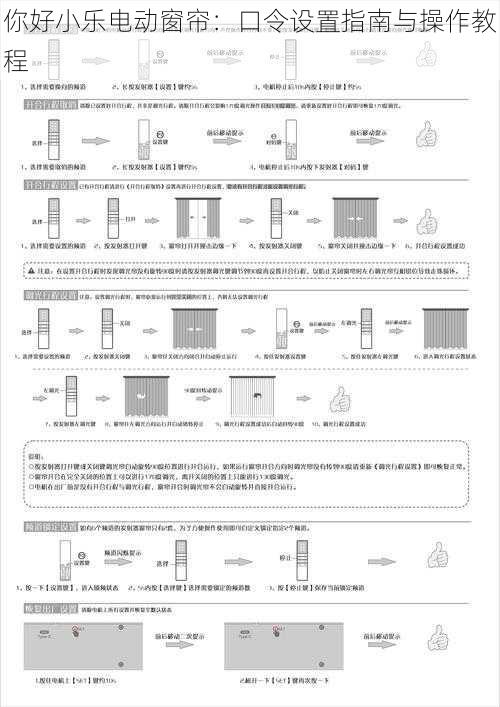 你好小乐电动窗帘：口令设置指南与操作教程