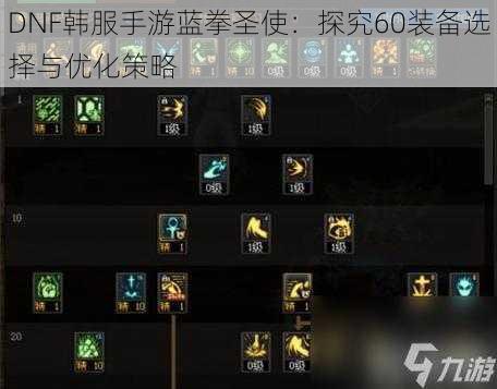 DNF韩服手游蓝拳圣使：探究60装备选择与优化策略