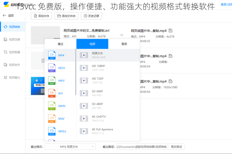 f3vcc 免费版，操作便捷、功能强大的视频格式转换软件