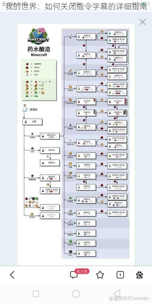 我的世界：如何关闭指令字幕的详细指南