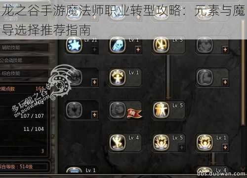 龙之谷手游魔法师职业转型攻略：元素与魔导选择推荐指南