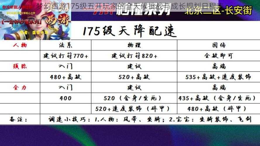 梦幻西游175级五开玩家的全天候挑战与成长规划日程表