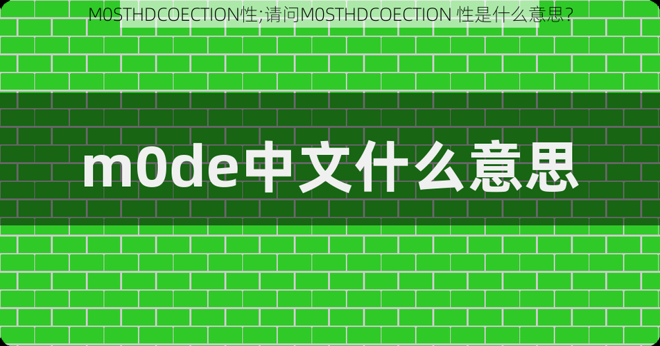 M0STHDCOECTION性;请问M0STHDCOECTION 性是什么意思？