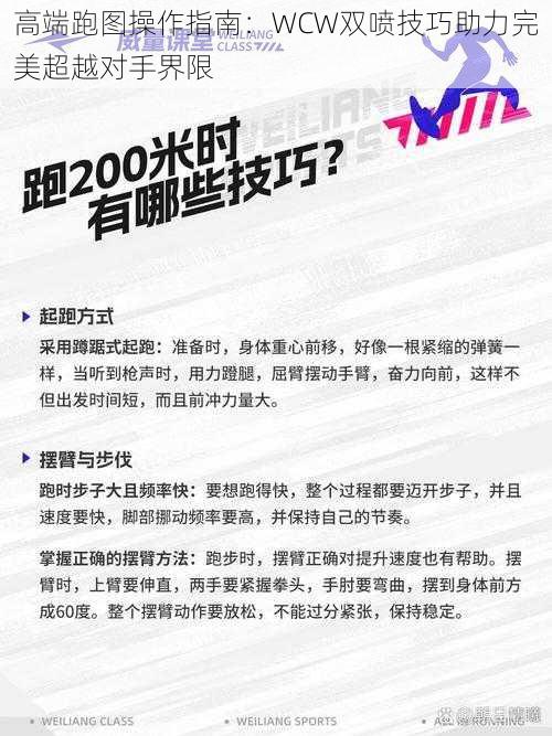 高端跑图操作指南：WCW双喷技巧助力完美超越对手界限