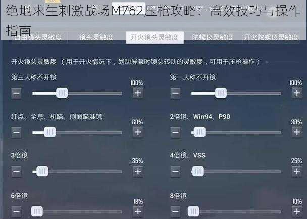 绝地求生刺激战场M762压枪攻略：高效技巧与操作指南