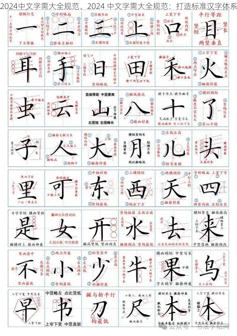 2024中文字需大全规范、2024 中文字需大全规范：打造标准汉字体系