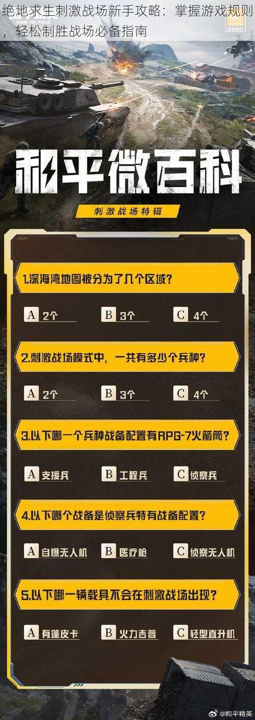 绝地求生刺激战场新手攻略：掌握游戏规则，轻松制胜战场必备指南