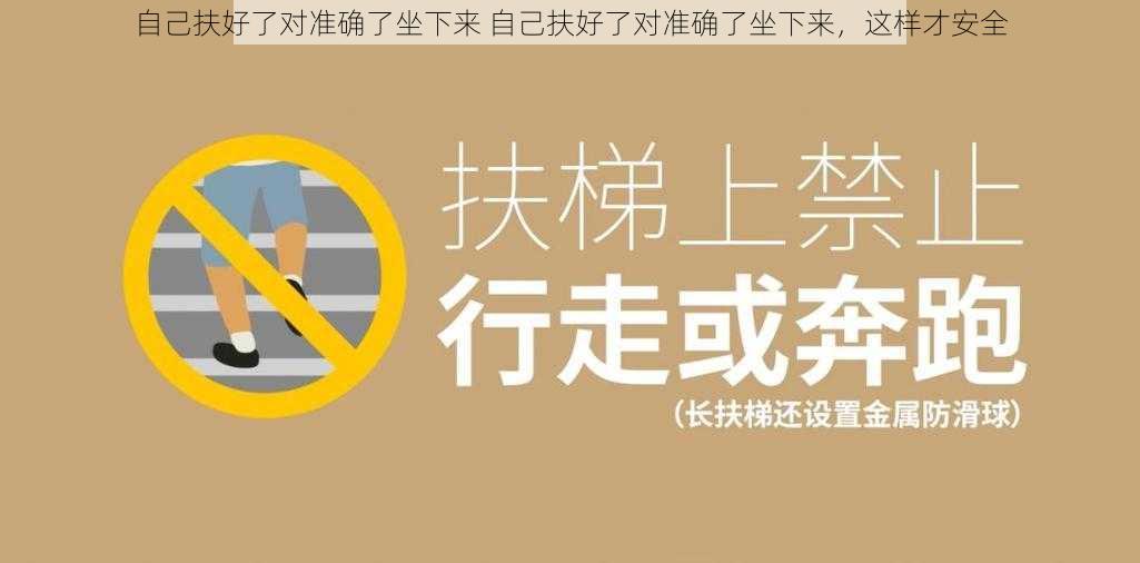 自己扶好了对准确了坐下来 自己扶好了对准确了坐下来，这样才安全