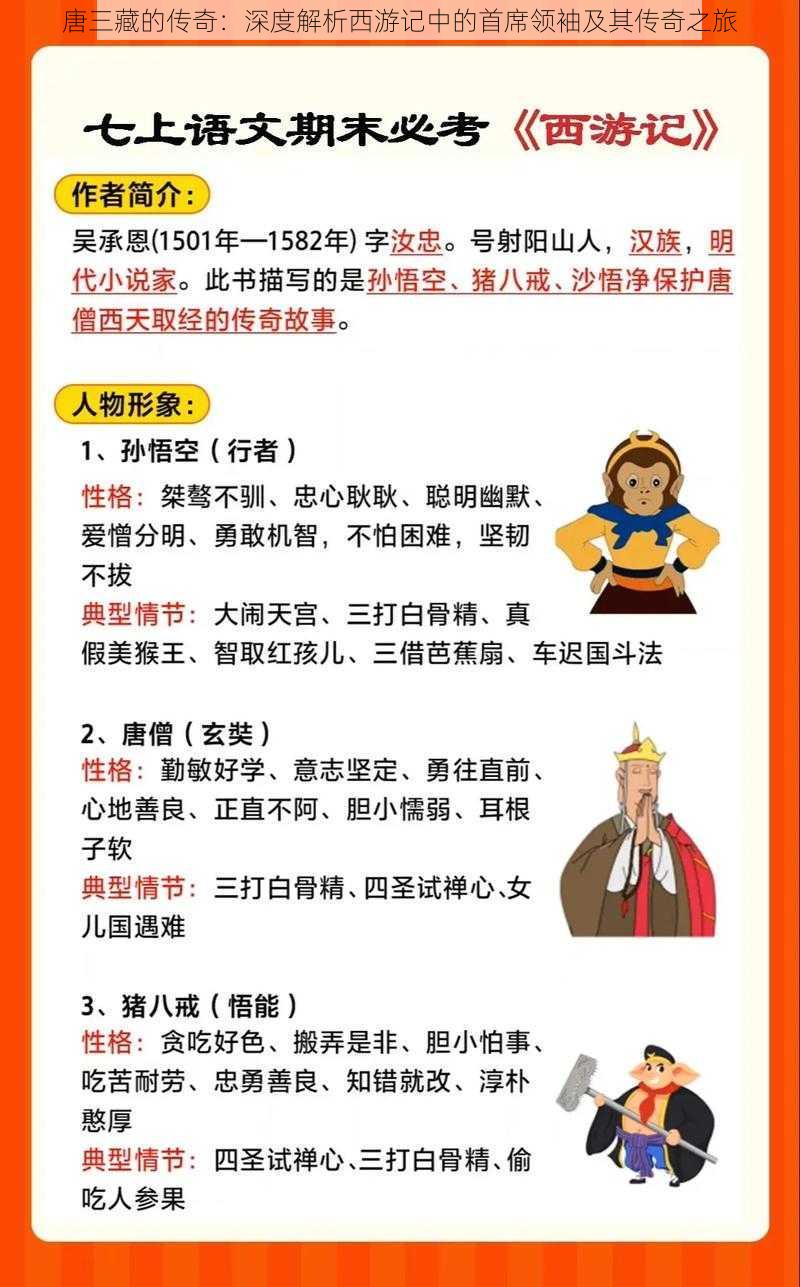 唐三藏的传奇：深度解析西游记中的首席领袖及其传奇之旅